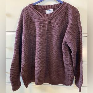 Old navy purple/maroon colored tunic length sweater. Size Large.
